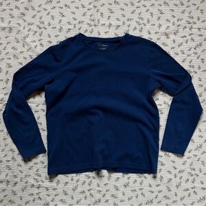 L.L. Bean Deep Blue Long Sleeve Tee